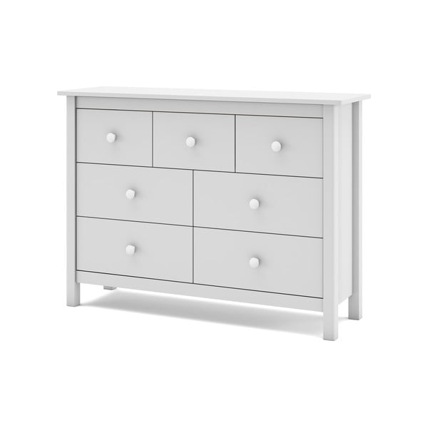 Bijela niska dječja komoda od borovine 110x80 cm Max - Marckeric-image-4