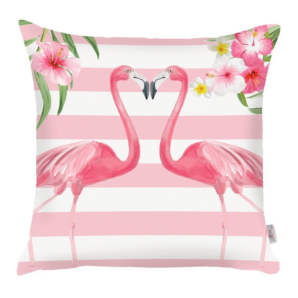 Ružičasta navlaka za jastuk Mike &amp; Co. NEW YORK Lijepi flamingosi, 43 x 43 cm