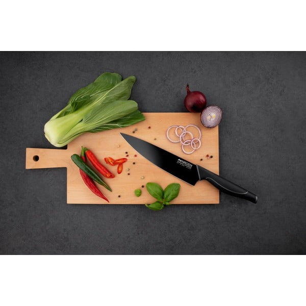 Crni kuhinjski nož od nehrđajućeg čelika Nirosta Wave-image-2