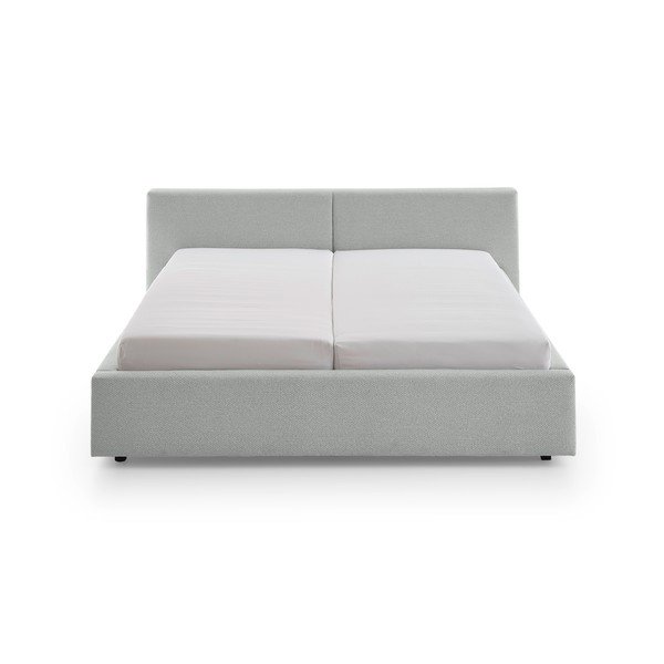 Sivi tapecirani bračni krevet bez podnice 160x200 cm Cube – Meise Möbel-image-4
