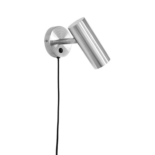 Željezna zidna lampa s utikačem u srebrnoj boji Paris – House Nordic