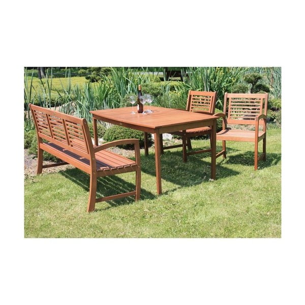 Vrtni stol od masivnog eukaliptusa 90x150 cm Madison – Garden Pleasure-image-1