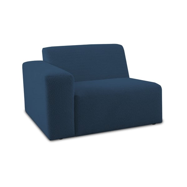 Tamno plava modularna sjedeća garnitura od bouclé tkanine (s lijevim kutom) Roxy – Scandic-image-1