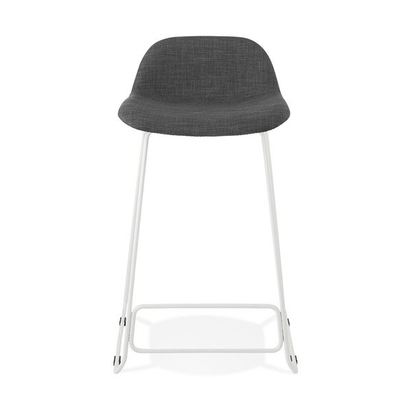 Black bar stolica s bijelim logo Kokoon Vancouver Mini, sedam visina 66 cm-image-3