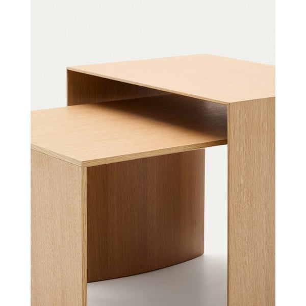 Stolić za kavu u dekoru hrasta u svijetloj prirodnoj boji 45x90 cm Litto – Kave Home-image-3