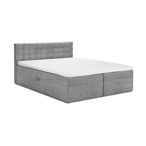 Sivi bračni krevet Mazzini Kreveti Jade, 200 x 200 cm
