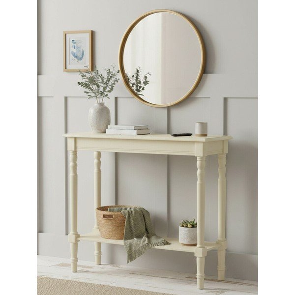 Pomoćni stol od masivnog bora boje slonovače 30x80 cm Heritage – Premier Housewares-image-2