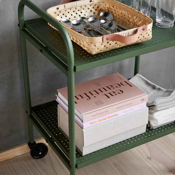 Željezna kolica za posluživanje na kotačima 37,5x52 cm Maki – OYOY Living Design-image-2