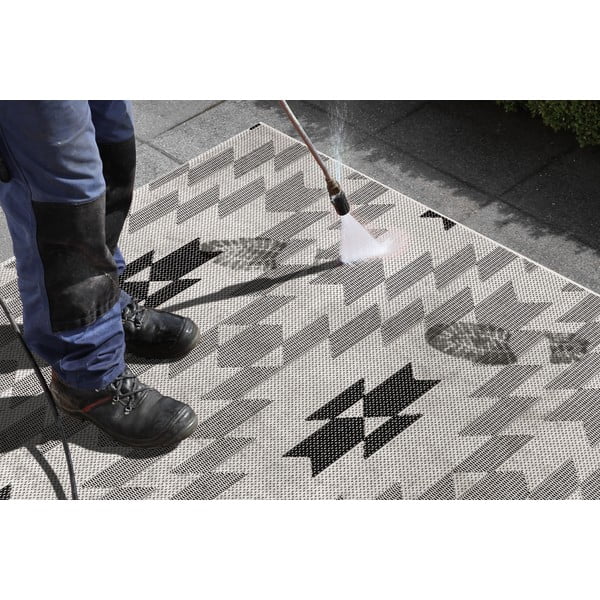 Crno-bijeli vanjski tepih Ragami Geo, 160 x 230 cm-image-4