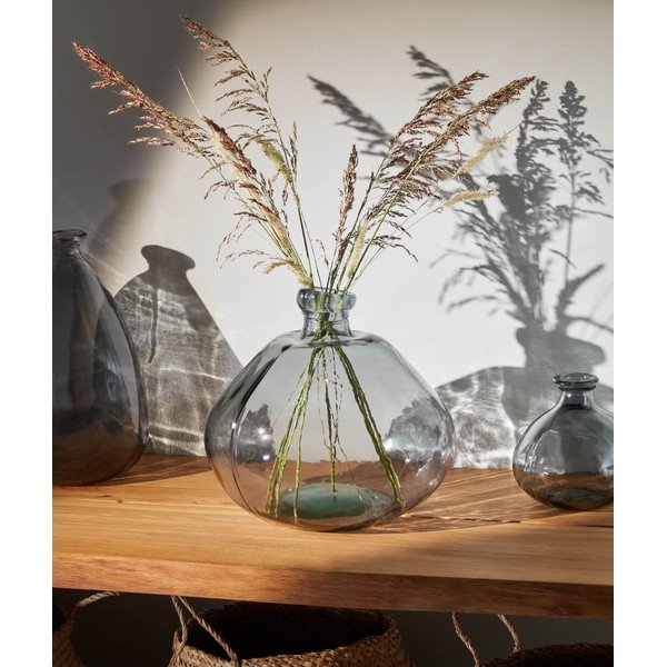 Plava vaza od recikliranog stakla (visina 33 cm) Brenna – Kave Home-image-1