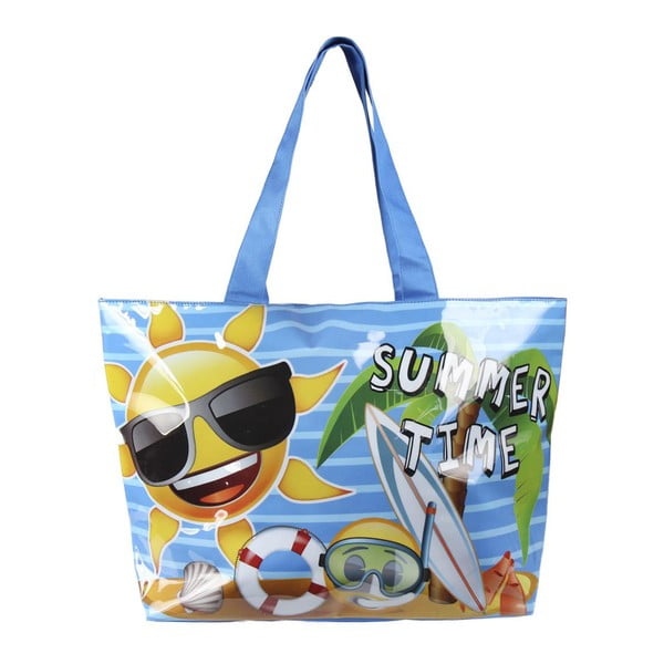 Plava torba za plažu InnovaGoods Time Emojis