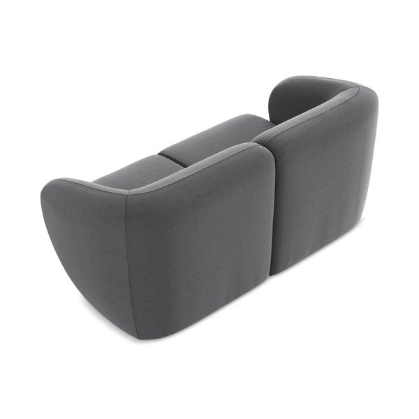 Siva baršunasti sofa 174 cm Lani – Makamii-image-3