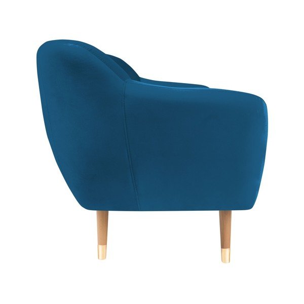 Plava baršunasta sofa Mazzini Sofas Benito, 158 cm-image-3