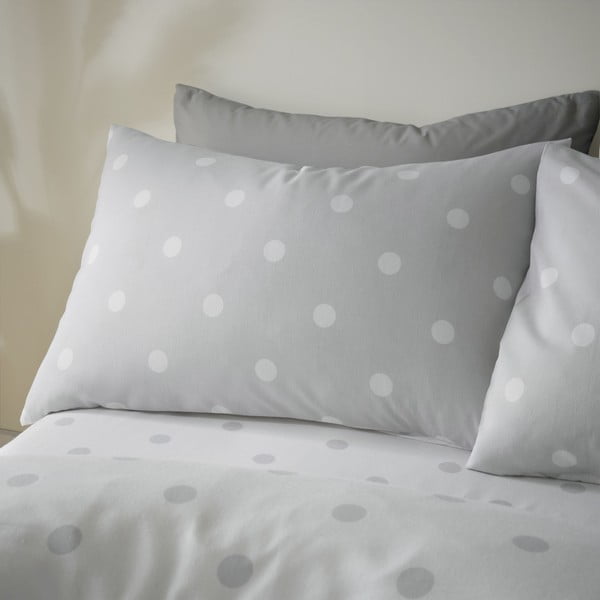 Bijelo-svijetlo siva posteljina za krevet za jednu osobu 135x200 cm – Catherine Lansfield-image-3