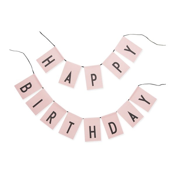 Ružičasti vijenac Design Letters Happy Birthday