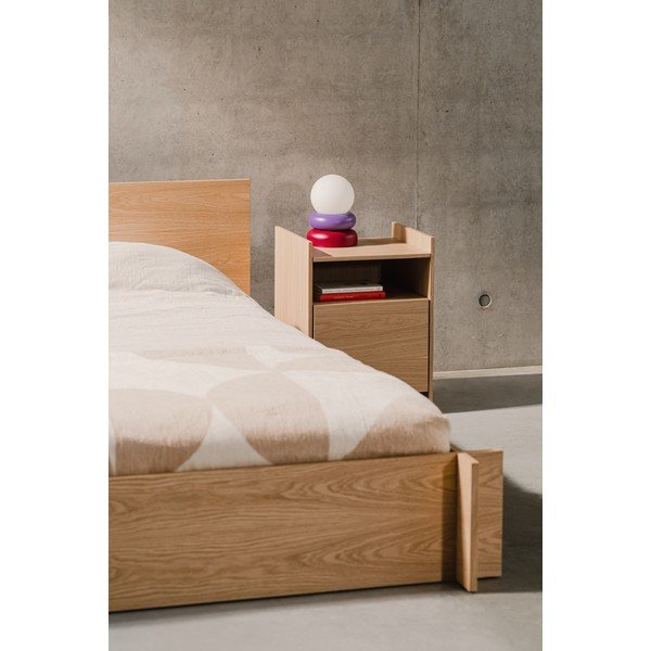 Crvena/ljubičasta stolna lampa od masivnog drveta sa staklenim sjenilom (visina 24 cm) Otem – noo.ma-image-2