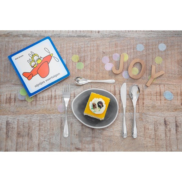Dječji pribor za jelo 4 kom od nehrđajućeg čelika u srebrnoj boji Miffy – Zilverstad-image-1