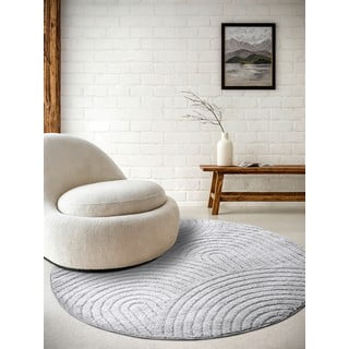 Svijetlo sivi okrugao tepih ø 160 cm Panglao New York Light Grey – Elle Decoration