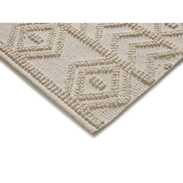 Krem periv/ručno rađen tepih od recikliranog pamuka 160x230 cm Pamuk – Universal-image-2