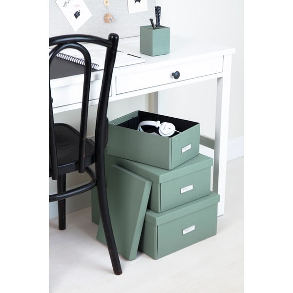 Kartonska kutija za pohranu plavozelena s poklopcem 34,5x45x18,5 cm Katrin Canvas Paper Laminate – Bigso-image-3