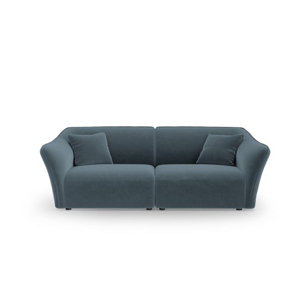 Plava baršunasta sofa 206 cm Tokyo – Cosmopolitan Design