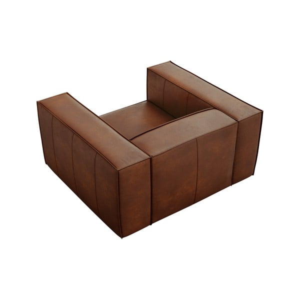 Konjak smeđa kožna fotelja Madame - Windsor & Co Sofas-image-4