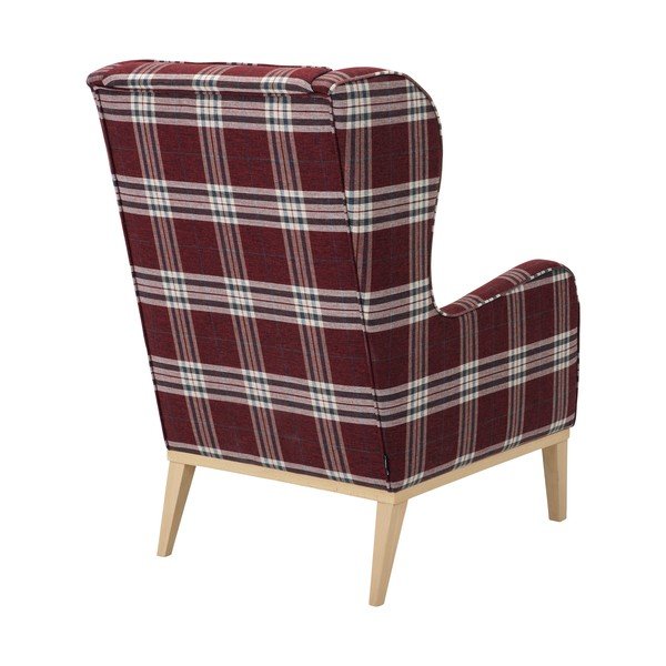 Crvena karirana fotelja Max Winzer Angelo-image-4