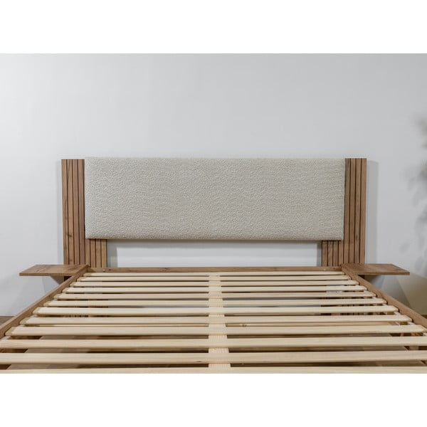 Bež bračni krevet s podnicom 140x190 cm Lior – Bobochic Paris-image-3