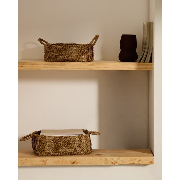 Košare u setu 2 kom od vodenog zumbula 34x24x19 cm Milly – Kave Home-image-1