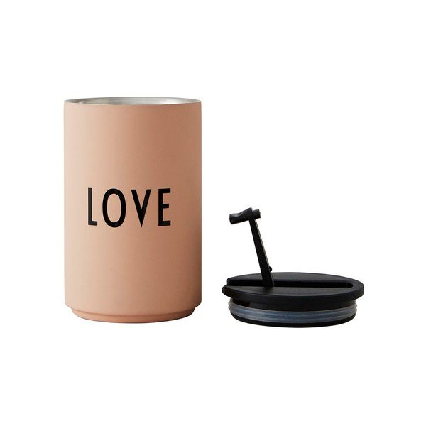 Narančasta/bež termo šalica 350 ml Love – Design Letters-image-2