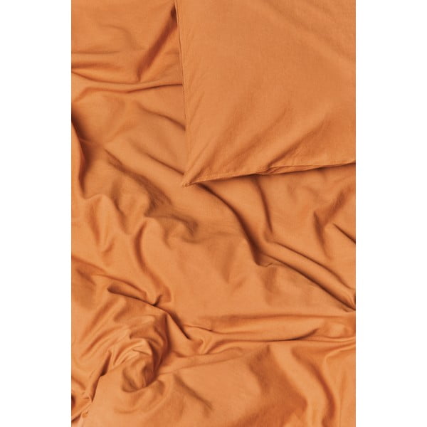 Terakota narančasta posteljina za bračni krevet od stonewashed pamuka Bonami Selection, 200 x 200 cm-image-1