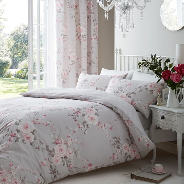 Posteljina za bračni krevet Catherine Lansfield Canterbury Rose, 220 x 230 cm