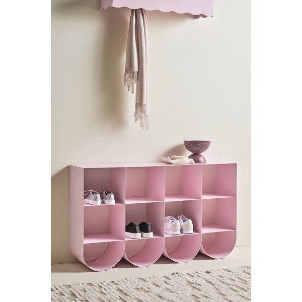 Ružičasti željezni viseći stalak za cipele 120x70x30 cm Waway – Jotex-image-1