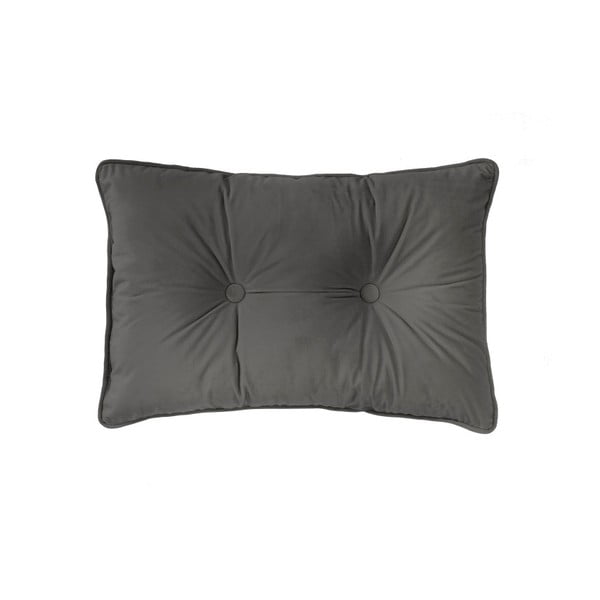 Tamno sivi jastuk Tiseco Home Studio Velvet Button, 40 x 60