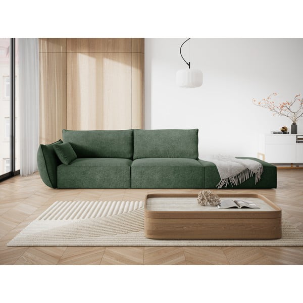 Tamno zelena ležaljka (s lijevim kutom) Vanda – Mazzini Sofas-image-1