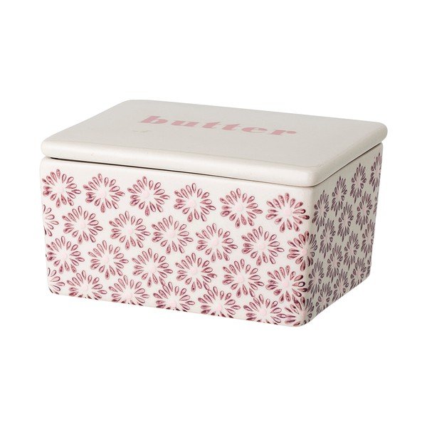 Bijelo-ružičasta keramička posuda za maslac Bloomingville Maya-image-3