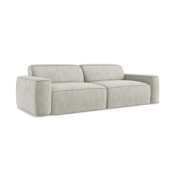Krem sofa od šenila 244 cm Omao – Makamii-image-1