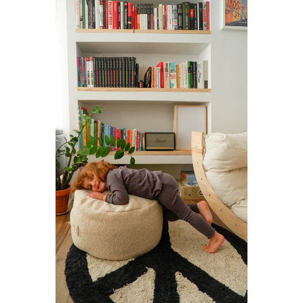 Bež dječji tabure od bouclé tkanine Cream – Really Nice Things-image-2