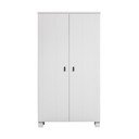 Bijeli ormar od masivnog bora 111x202 cm Ties – WOOOD