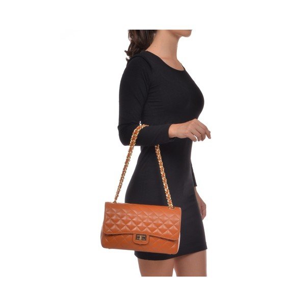 Konjak smeđa kožna torbica Isabella Rhea Swift Cognac-image-1