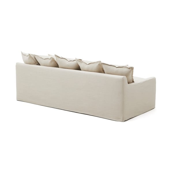 Bež lanena sofa 230 cm Zenira – Kave Home-image-3