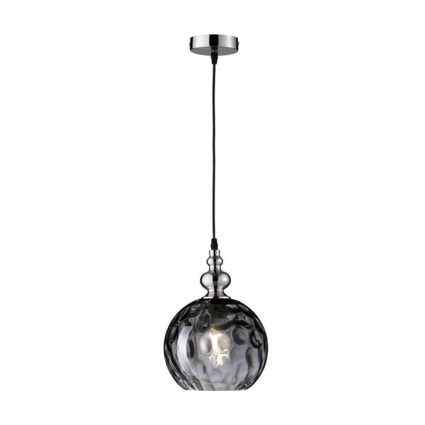 Crna viseća svjetiljka sa staklenim sjenilom Uller – Fischer & Honsel