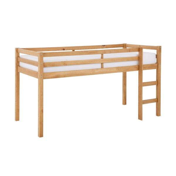 Podignuti dječji krevet od masivnog bora 90x200 cm u prirodnoj boji Alpi – Støraa