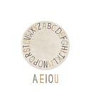 Krem pamučan dječji tepih za igru ø120 cm ABC Color and Letters – Lorena Canals