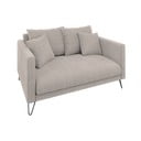 Svjetlo smeđa sofa od šenila 140 cm Freya – Ropez