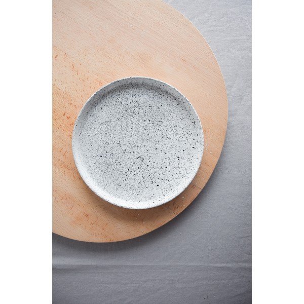 Bijelo-crni zemljani tanjur ÅOOMI Mess, ø 20 cm-image-4