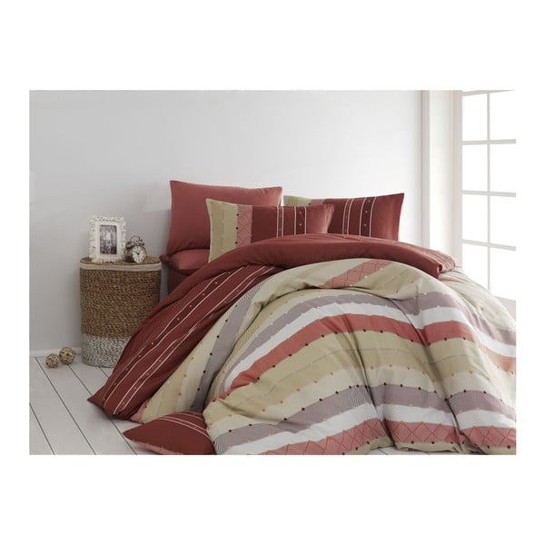 Posteljina s plahtama Perlita bračni krevet, 200 x 220 cm