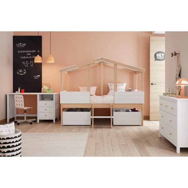 Bijele dječje ladice za ispod kreveta u setu 2 kom Parma – Marckeric-image-1