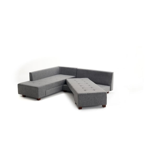 Balcab Home Bailey sivi kutni kauč na razvlačenje, lijevi kut-image-2