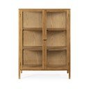 Vitrina u dekoru hrasta u prirodnoj boji 90x126x40 cm Ceci – MOME